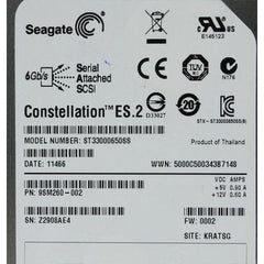 翻新 | Seagate Constellation ST33000650SS 3TB 7200RPM SAS 6Gb/s 3.5" 参考硬盘