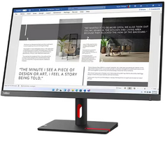 (<tc>全新行货</tc>) 联想 ThinkVision S27i-30 27 英寸 IPS 显示屏,1300:1,4-6 毫秒,1920 x 1080,300 尼特,99% sRGB,VGA+HDMI,倾斜,TCO 显示屏 9.0,ES,EPEAT Gold|PN:63DFKAR4WW