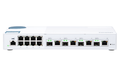 (NEW VENDOR) QNAP QSW-M408-4C 4 Ports 10GbE + 8 Ports 1GbE Layer 2 Managed Switch Switching Capacity: 96Gbps | Management Type: Web Managed