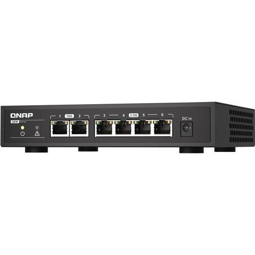 (NEW VENDOR) QNAP QSW-2104-2T 2 Ports 10GbE + 4 Ports 2.5GbE Unmanaged Switch | Fanless - C2 Computer