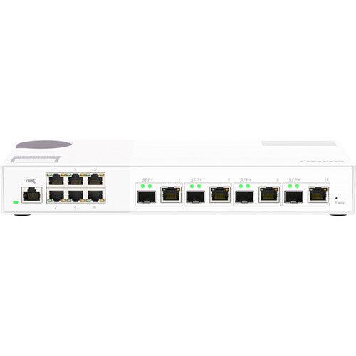 (NEW VENDOR) QNAP QSW-M2106-4C 4 Ports 10GbE + 6 Ports 2.5GbE Layer 2 Managed Switch Switching Capacity: 110Gbps | Management Type: Web Managed - C2 Computer