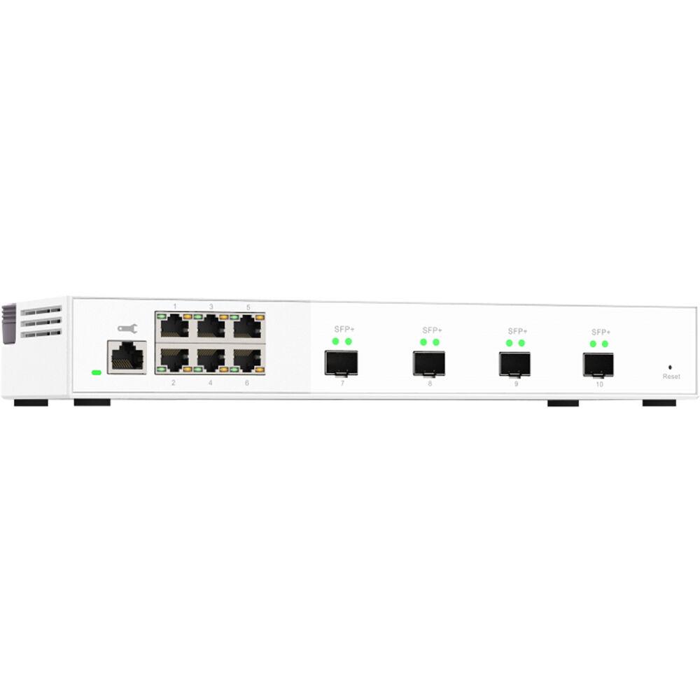 (NEW VENDOR) QNAP QSW-M2106-4S 4 Ports 10GbE + 6 Ports 2.5GbE Layer 2 Managed Switch Switching Capacity: 110Gbps | Management Type: Web Managed - C2 Computer