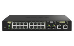 (NEW VENDOR) QNAP QSW-M2116P-2T2S 4 Ports 10GbE + 16 Ports 2.5GbE Layer 2 Managed PoE Switch Switching Capacity: 160Gbps | Management Type: Web Managed - C2 Computer