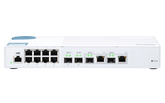 (NEW VENDOR) QNAP QSW-M408-2C 4 Ports 10GbE + 8 Ports 1GbE Layer 2 Managed Switch Switching Capacity: 96Gbps | Management Type: Web Managed - C2 Computer