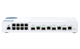 (NEW VENDOR) QNAP QSW-M408-4C 4 Ports 10GbE + 8 Ports 1GbE Layer 2 Managed Switch Switching Capacity: 96Gbps | Management Type: Web Managed - C2 Computer