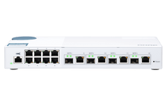 (NEW VENDOR) QNAP QSW-M408-4C 4 Ports 10GbE + 8 Ports 1GbE Layer 2 Managed Switch Switching Capacity: 96Gbps | Management Type: Web Managed - C2 Computer