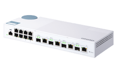 (NEW VENDOR) QNAP QSW-M408-4C 4 Ports 10GbE + 8 Ports 1GbE Layer 2 Managed Switch Switching Capacity: 96Gbps | Management Type: Web Managed - C2 Computer