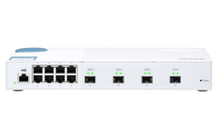 (NEW VENDOR) QNAP QSW-M408S 4 Ports 10GbE + 8 Ports 1GbE Layer 2 Managed Switch Switching Capacity: 96Gbps | Management Type: Web Managed - C2 Computer