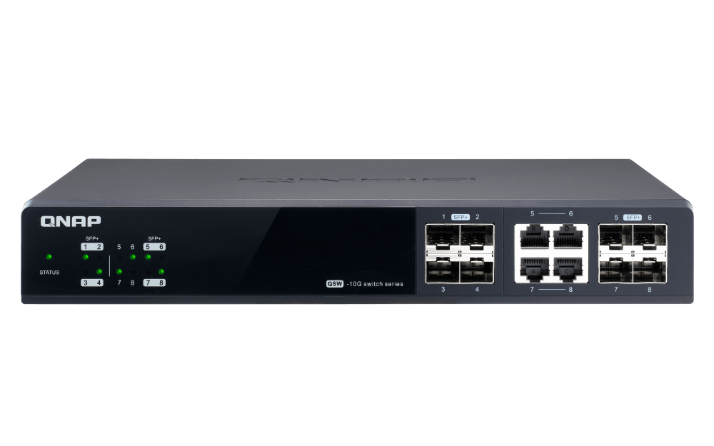 (NEW VENDOR) QNAP QSW-M804-4C 8 Ports 10GbE Layer 2 Managed Switch Switching Capacity: 160Gbps | Management Type: Web Managed - C2 Computer