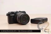 (特價一台) Canon EOS M 連 EF-M 18-55mm f/3.5-5.6 lens 無反相機, 可換鏡頭, 旅行 Camera (USED) 85%NEW(黑色) - C2 Computer