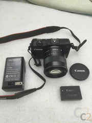 (特價一台) Canon EOS M 連 EF-M 18-55mm f/3.5-5.6 lens 無反相機, 可換鏡頭, 旅行 Camera (USED) 85%NEW(黑色) - C2 Computer