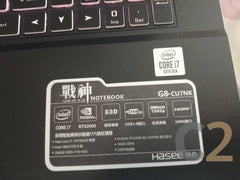 (USED) HASEE G8 i7-10750H 4G 128-SSD NA RTX 2060 6GB 17.3inch 1920x1080 Gaming Laptop 95% - C2 Computer