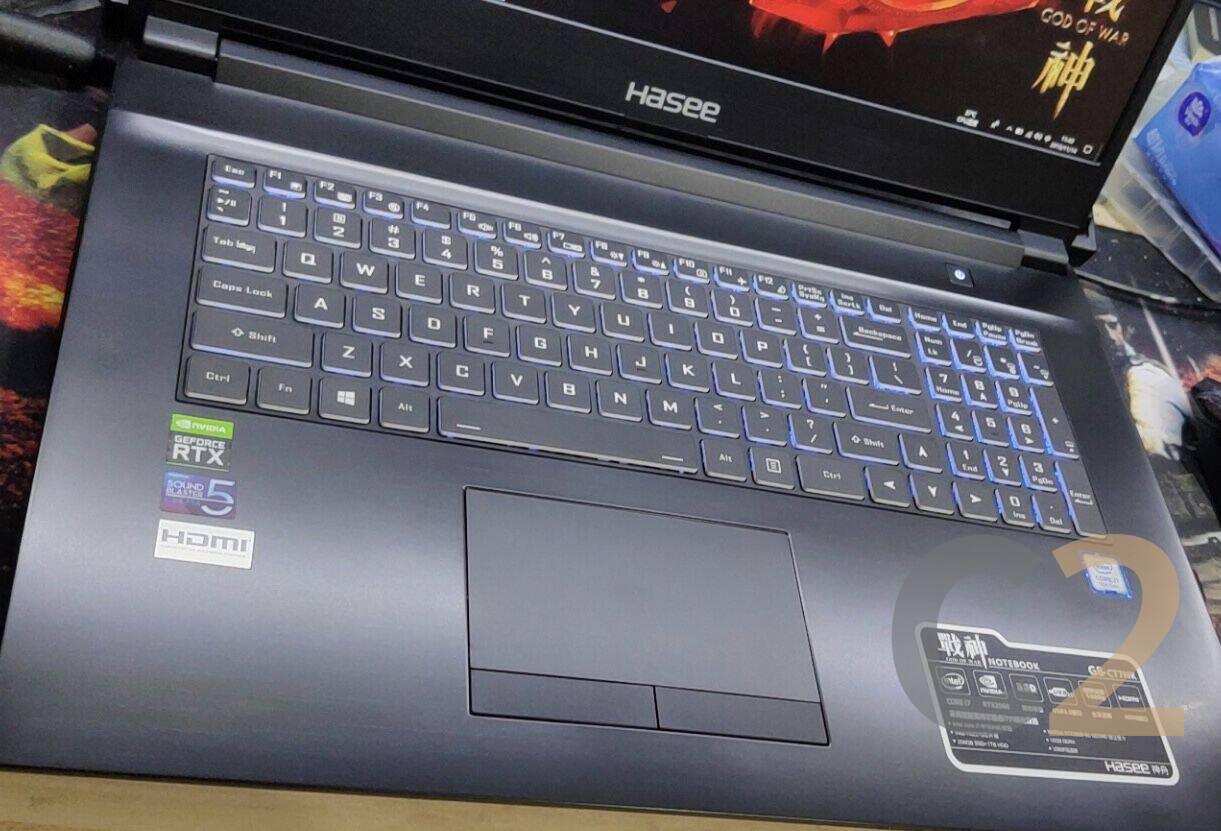 (USED) HASEE G8 I7-9750H 4G 128G-SSD NA RTX 2060 6G 17.3inch 1920x1080 Gaming Laptop 95% - C2 Computer