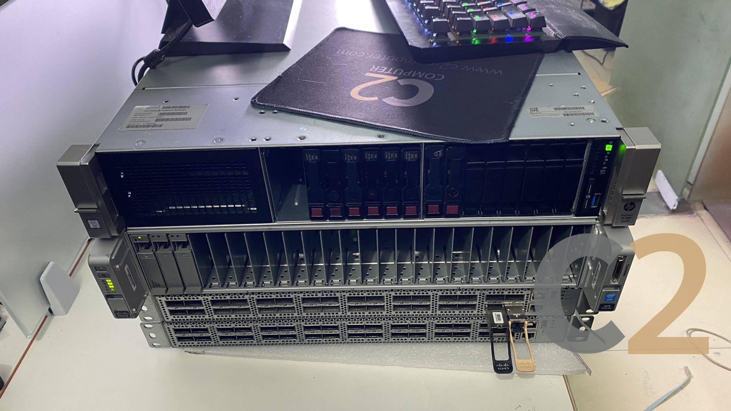 (特價一台)(USED) HPE DL380 G9 Gen9 SFF XEON E5-2680 v3 x 2 HPE ORIGINAL ECC 32G DDR4 2133p x 8 = 256G -全新- EXOS 2.4T 12Gbps SAS 2.5inch x 11 P840 4G RAID iLO Adv. DUAL 800W PSU 90%NEW - C2 Computer