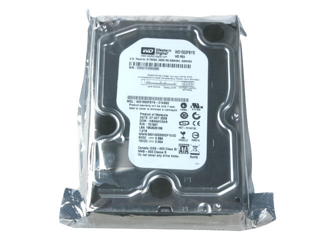 WD Re3 WD1002FBYS 1TB 7200RPM SATA 3Gb/s 3.5 吋內建硬碟 |使用過的