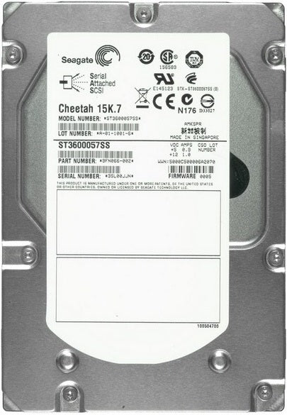 希捷 ST3600057SS Cheetah 15K.7 600GB 15000RPM SAS 6Gb/s 硬盘 3.5" | 二手