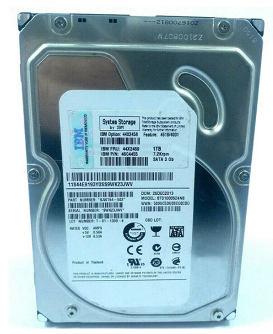IBM 44X2459 Hard Drive 1 TB SATA 3Gb/s | USED Main image