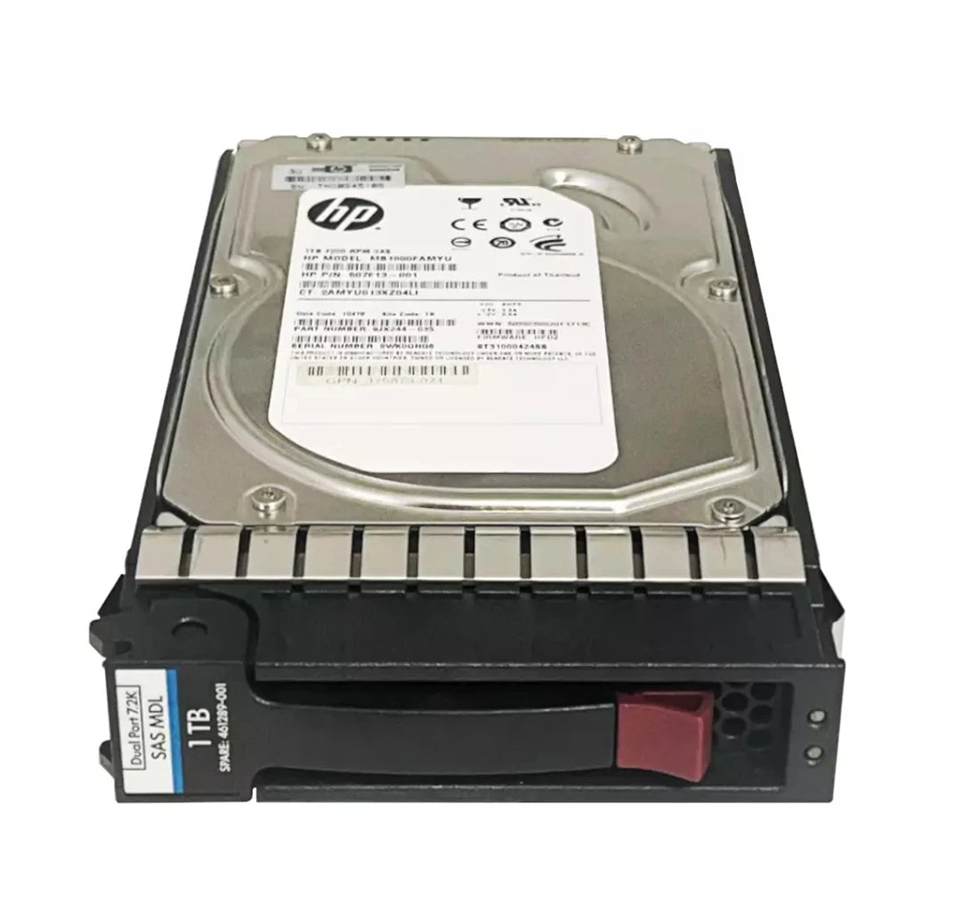 HP 461289-001 듀얼 포트 미드라인 1TB 7.2k 3.5인치 SAS HDD | 사용된