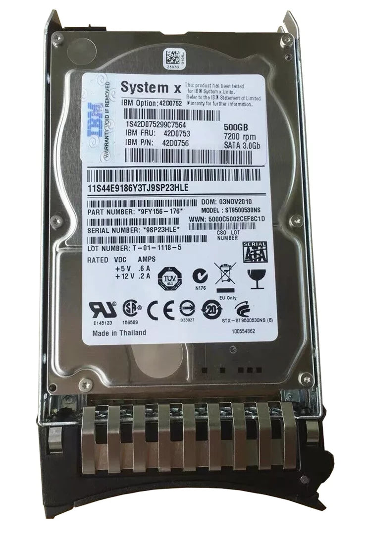 IBM 42D0753 500 GB Festplatte 2.5" Interner SATA-Anschluss, 3 Gbit/s | GEBRAUCHT