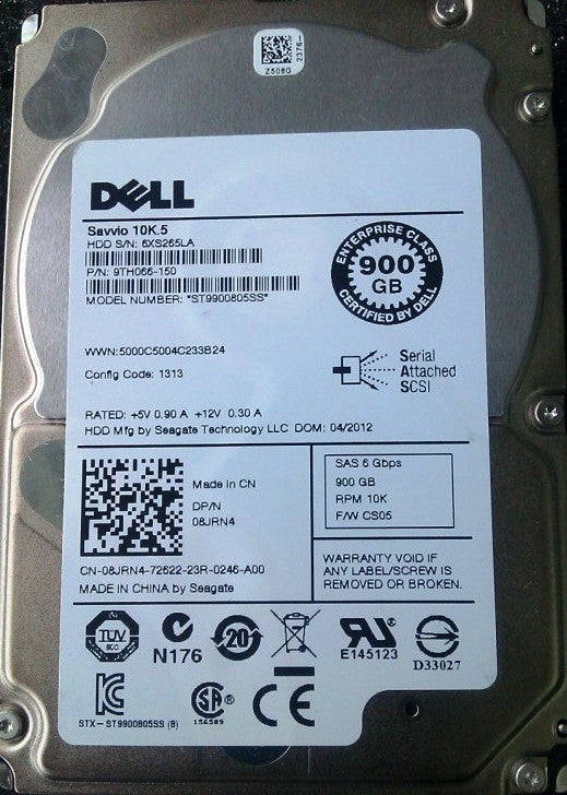 Seagate Savvio ST9900805SS 900GB 10K RPM SAS 6Gb/s 2.5inch HDD | USED