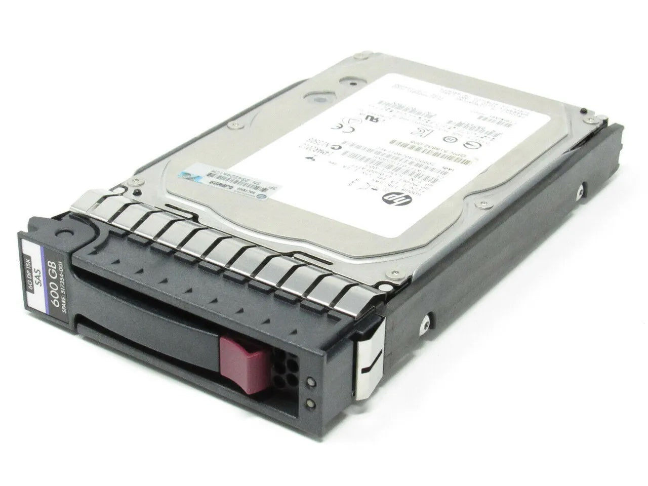 HP 517354-001 雙埠 600GB 15k 6G Lff SAS 耳鼻喉硬碟 |使用過的