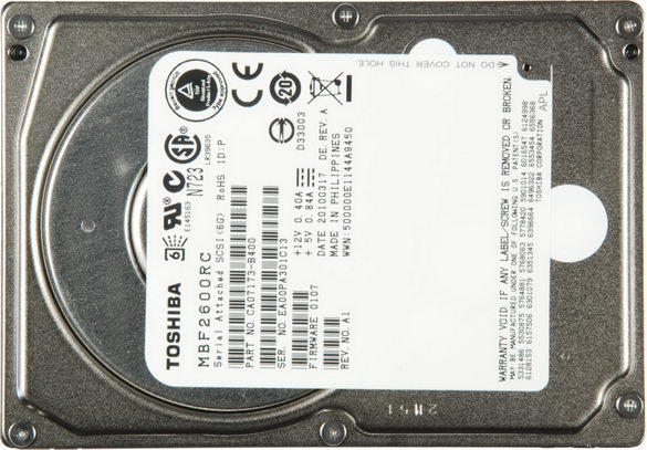 Refurbished | Toshiba MBF2600RC 600GB 10K 16MB Cache SAS 6Gb/s 2.5inch HDD Dell OEM Refurbished