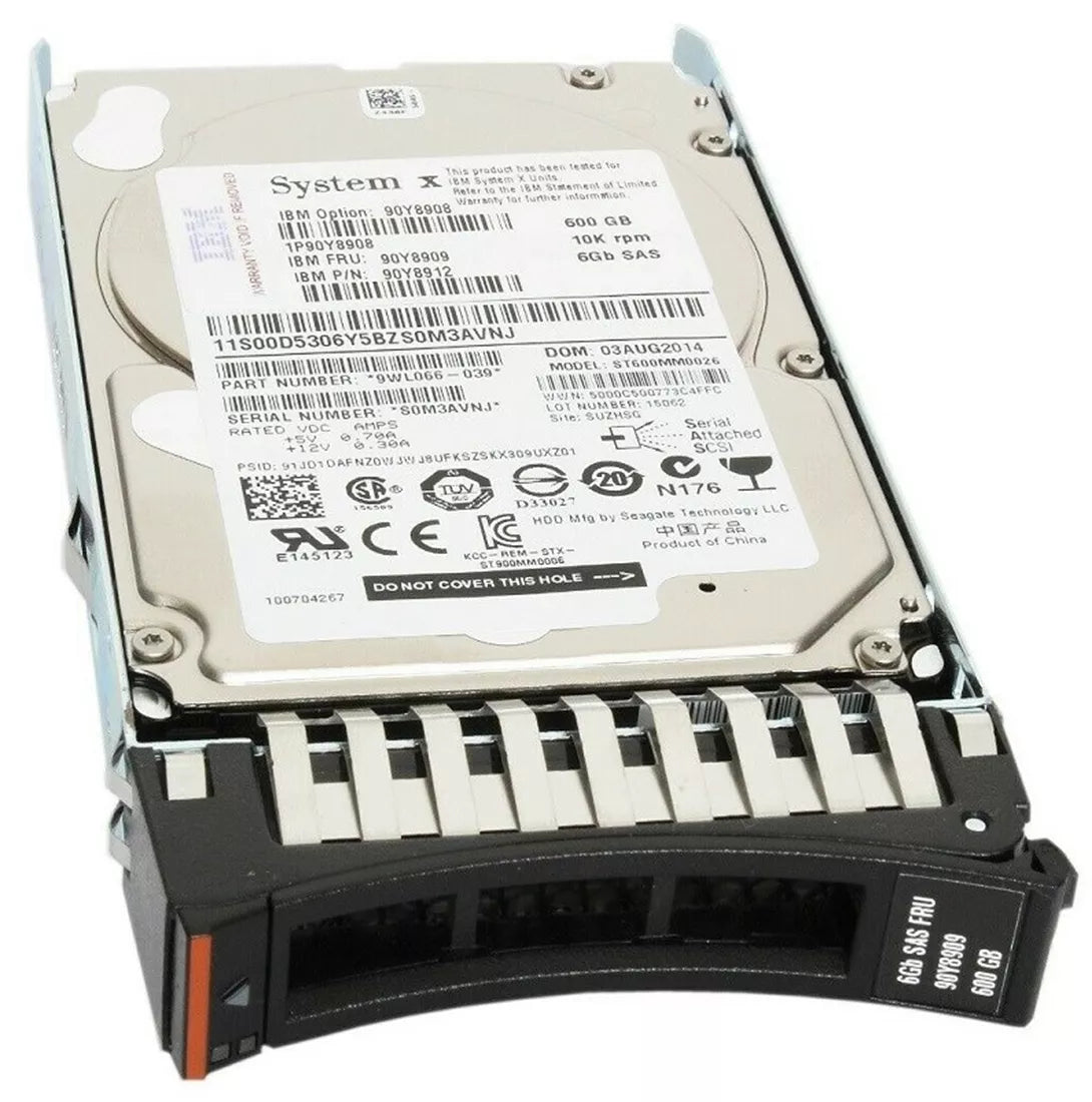IBM 90Y8908 600 GB Hard drive 2.5" Internal SAS 6Gb/s | USED Main image