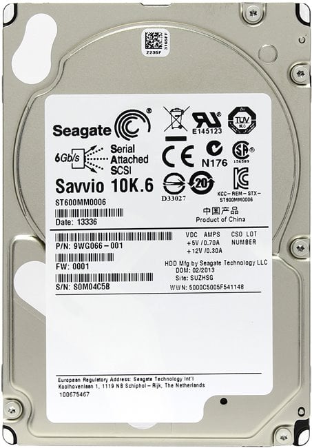 Seagate Savvio ST600MM0006 600GB 10K RPM SAS 6Gbps 2,5 inch HDD Dell OEM | ĐÃ SỬ DỤNG Hình ảnh chính