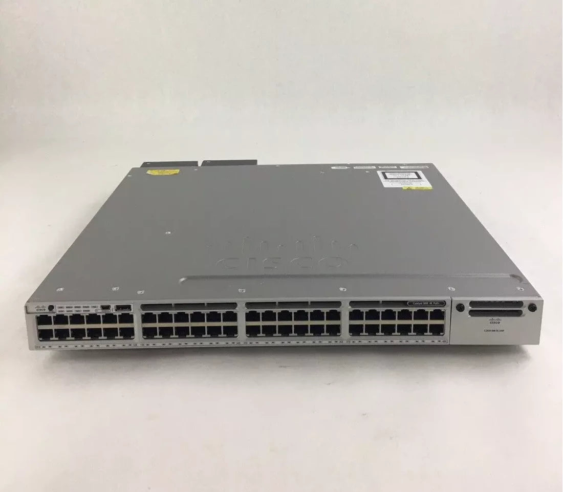 Cisco WS-C3850-48P-L Catalyst 3850 48 Port GE PoE LAN base 715w P/S. | USED Main image
