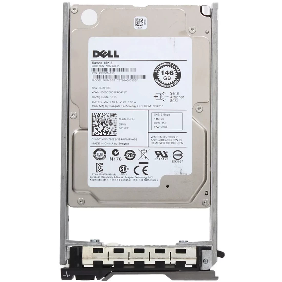 戴爾 061XPF 146GB 15K SAS 6Gbps 2.5" 支援熱插拔的硬碟（附托架）| 二手