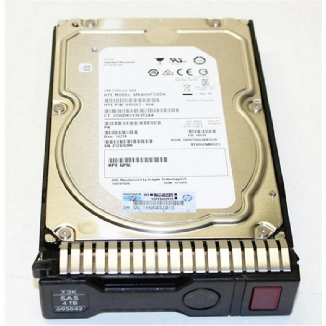 HPE 695510-B21 中線硬碟 4 TB SAS 6Gb/秒 |用過的 主圖