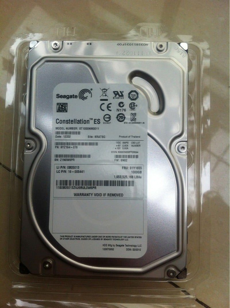 希捷星座 ES ST1000NM0011 1TB 7.2K SATA 6Gb/S 3.5 英寸硬盘 戴尔 OEM |用过的