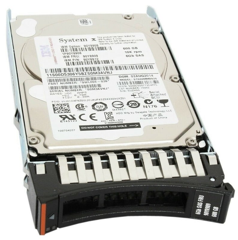 IBM 90Y8909 600 GB Hard drive 2.5" Internal SAS 6Gb/s | USED Main image