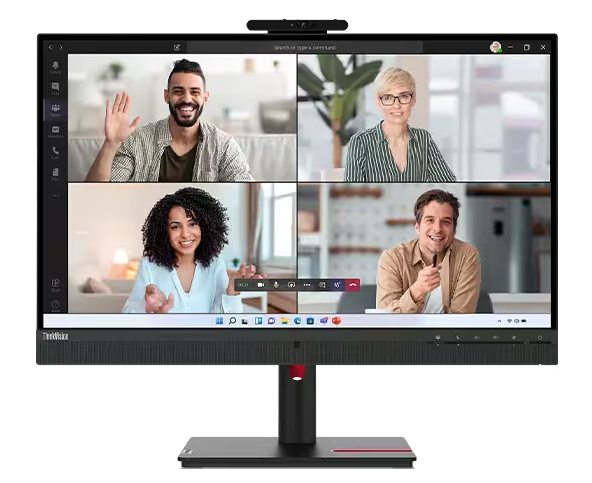 (New Vendor) Lenovo ThinkVision T27hv-30 27" Borderless IPS Display, 1000:1, 4-6ms, 2560x1440, 300 nits, 99% sRGB, Ethernet, Integrated Webcam (1080p), Microphone , Speakers, Smart Sensor , Tilt , Swifel , Lift USB Hub, ES, EPEAT Gold|PN:63D6UAR3WW Hình ảnh chính