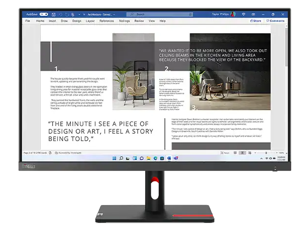 (<tc>MỚI</tc> ) Màn hình Lenovo ThinkVision S27i-30 27" IPS, 1300:1, 4-6ms, 1920x1080, 300nits, 99% sRGB, VGA+HDMI, nghiêng, Màn hình TCO 9.0, ES, EPEAT Gold|PN:63DFKAR4WW Hình ảnh chính