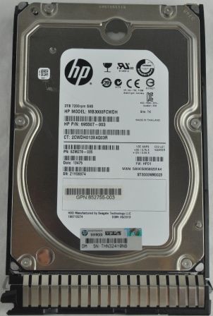 HP MB3000FCWDH 3TB 7.2k SAS 6G 3.5" 热插拔内置硬盘 | 二手 主图