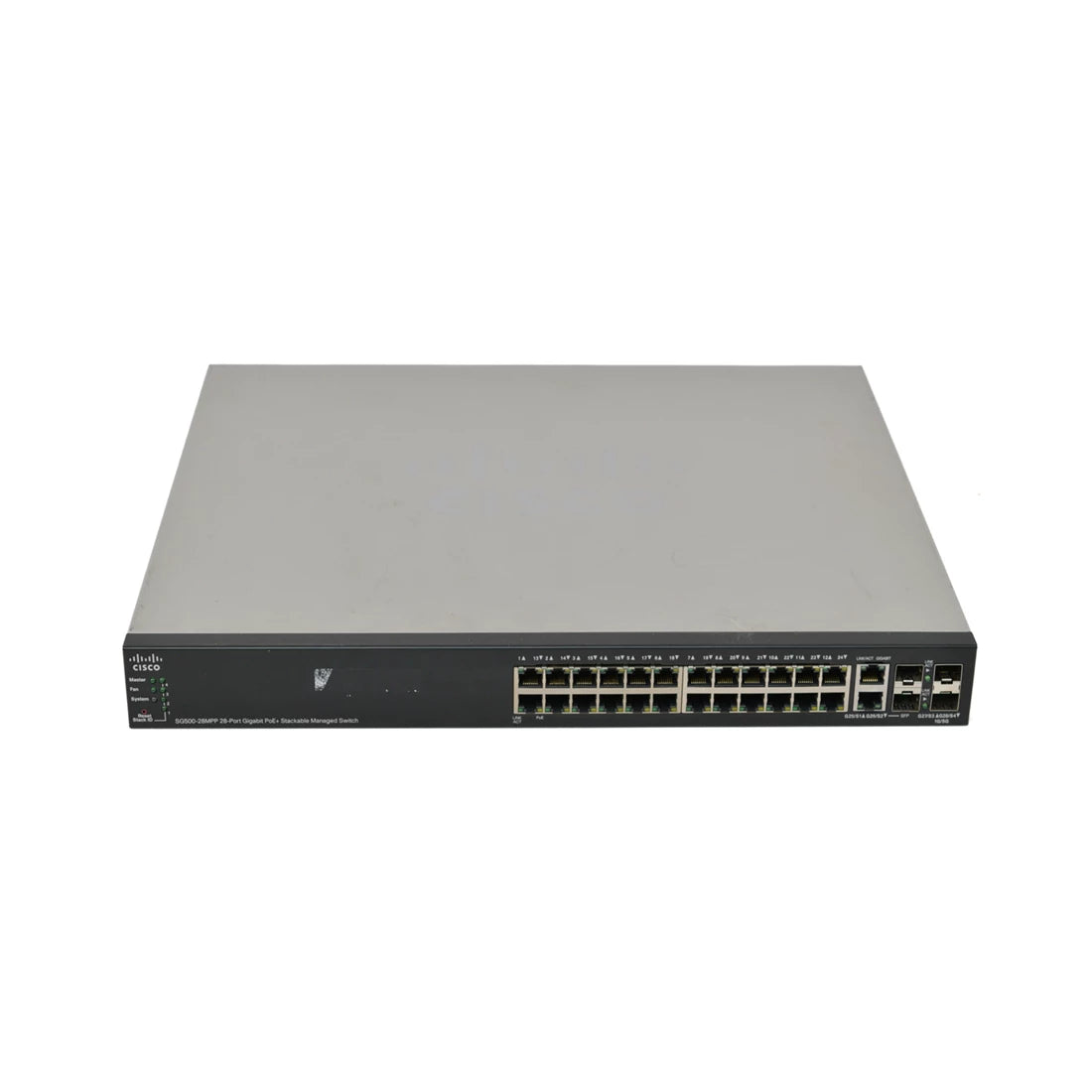 Cisco SG500-28MPP-K9 Small Business Managed <tc>Switch</tc> 24 PoE+-Anschlüsse | GEBRAUCHT Hauptbild