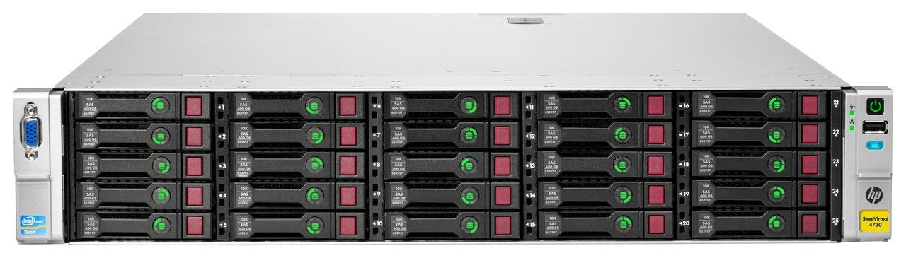 Baie de disques durs HP B7E27A StoreVirtual 4730 - 25 baies - 25 x 600 Go | UTILISÉ