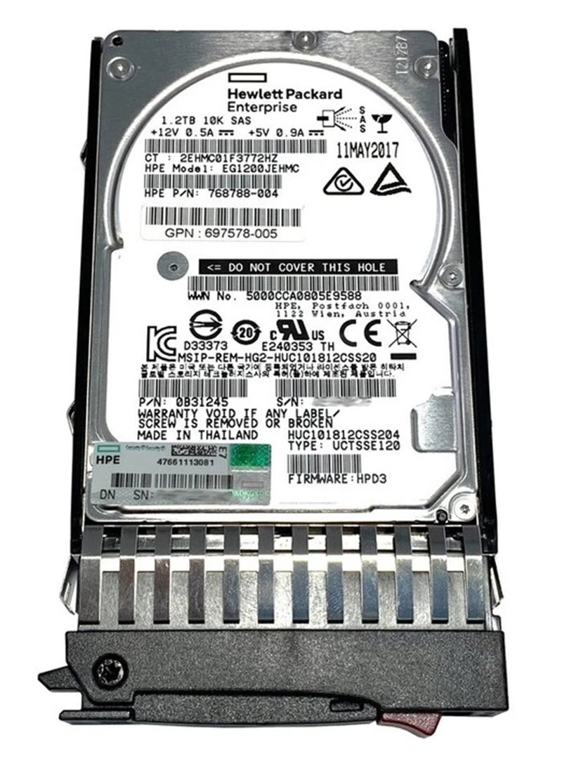 HP 730704-001 MSA 1.2TB 6G 10k Lff DP Ent SAS Hdd | USED
