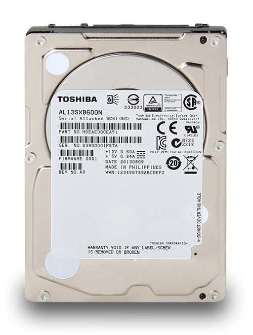 Refurbished | Toshiba AL13SXB600N 600GB 15K 64MB Cache SAS 6Gbps 2.5Inch Hdd
