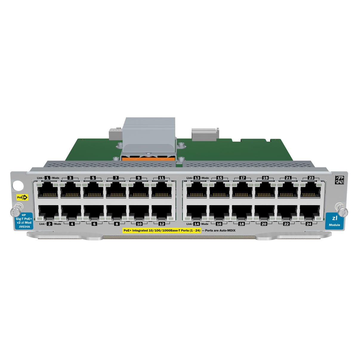 HPE J9534A 24포트 10/100/1000 PoE+ V2 Zl 확장 모듈 | 사용된 메인 이미지