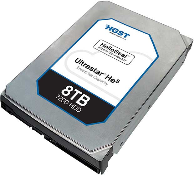 Refurbished | WD HUH728080AL4200 Ultrastar He8 8TB 7.2K SAS 12Gb/s 3.5inch Hard Drive