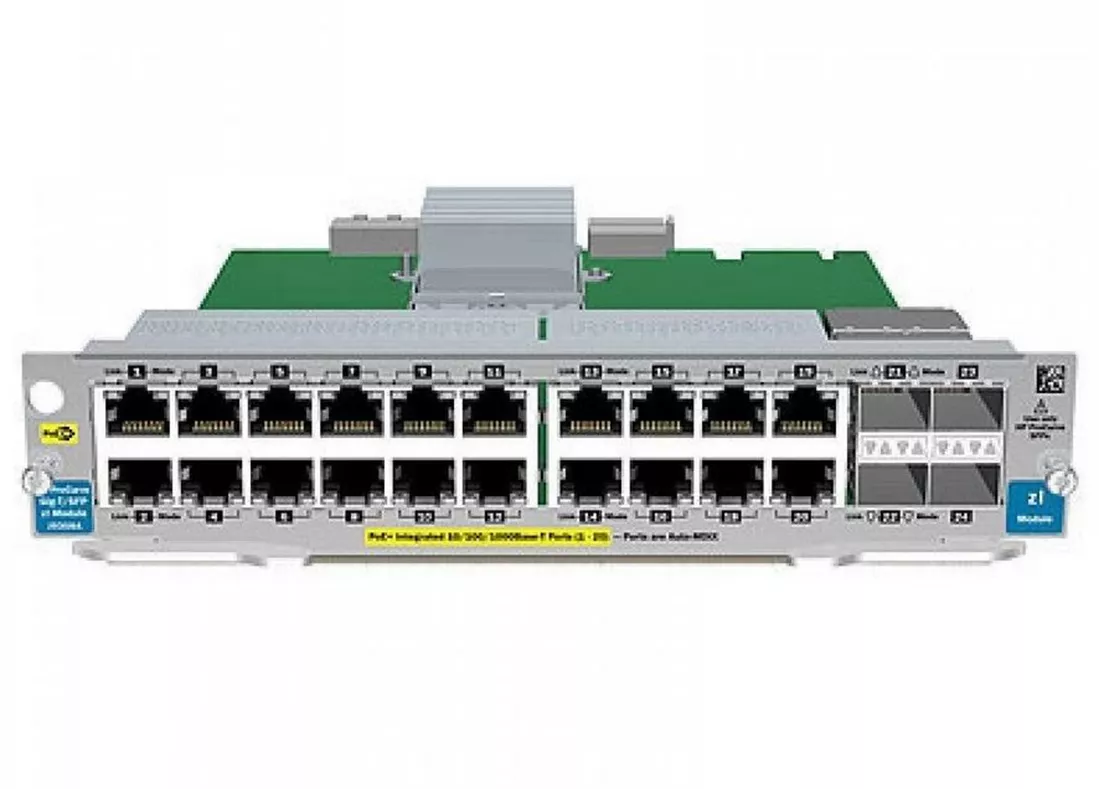 HPE J9536A 20-Port GIG-T PoE+ 2-Port SFP+ V2 ZL Ref Expansion Module Ref | USED