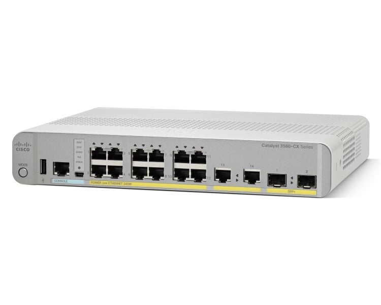 Cisco Catalyst WS-C3560CX-12PC-S 12 PoE+ 以太网三层交换机 <tc>交换机</tc> | 二手 主图