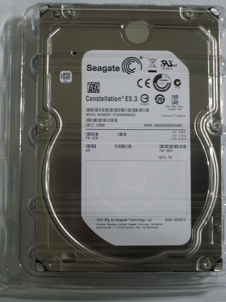 翻新 | Seagate Constellation ES3 ST2000NM0033 2TB 7200RPM SATA 6Gb/s 3.5" 硬碟