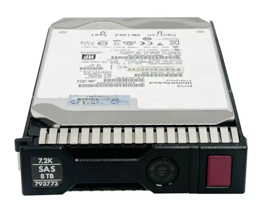 HP MB8000JEQVA 512e 8TB 12G SAS 7.2K 512e Lff SC ヘリウム Hdd F/s |使用済み