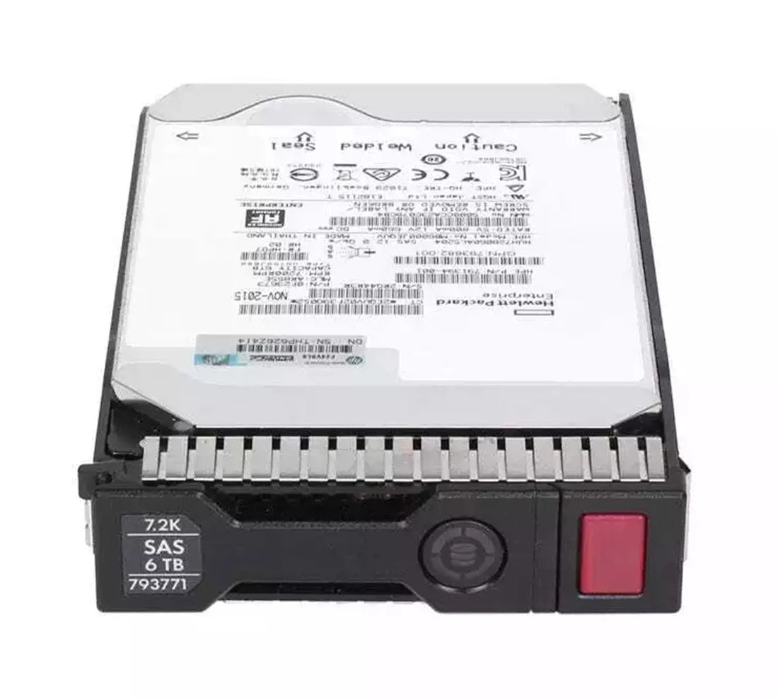 HPE 793699-B21 充氣氦氣 512e 6TB 12G SAS 7.2K Lff SC 硬碟 F/s |使用過的 主圖