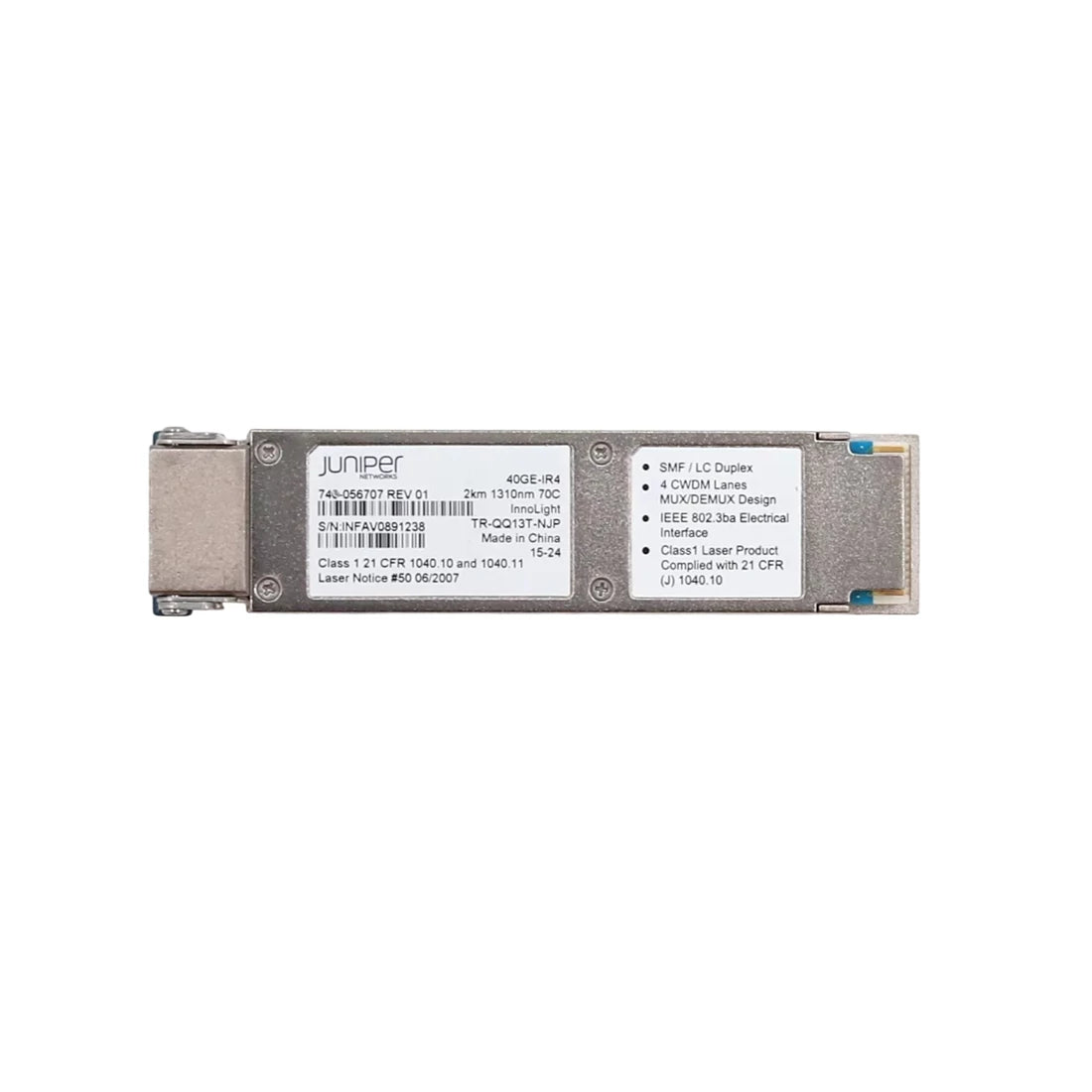 Juniper Networks JNP-QSFP-40GE-IR4 QSFP+ 40GBASE-LR4 40 Gigabit Optics for Up to 1 km Transmission over SMF | USED CLEAN TESTED Main image