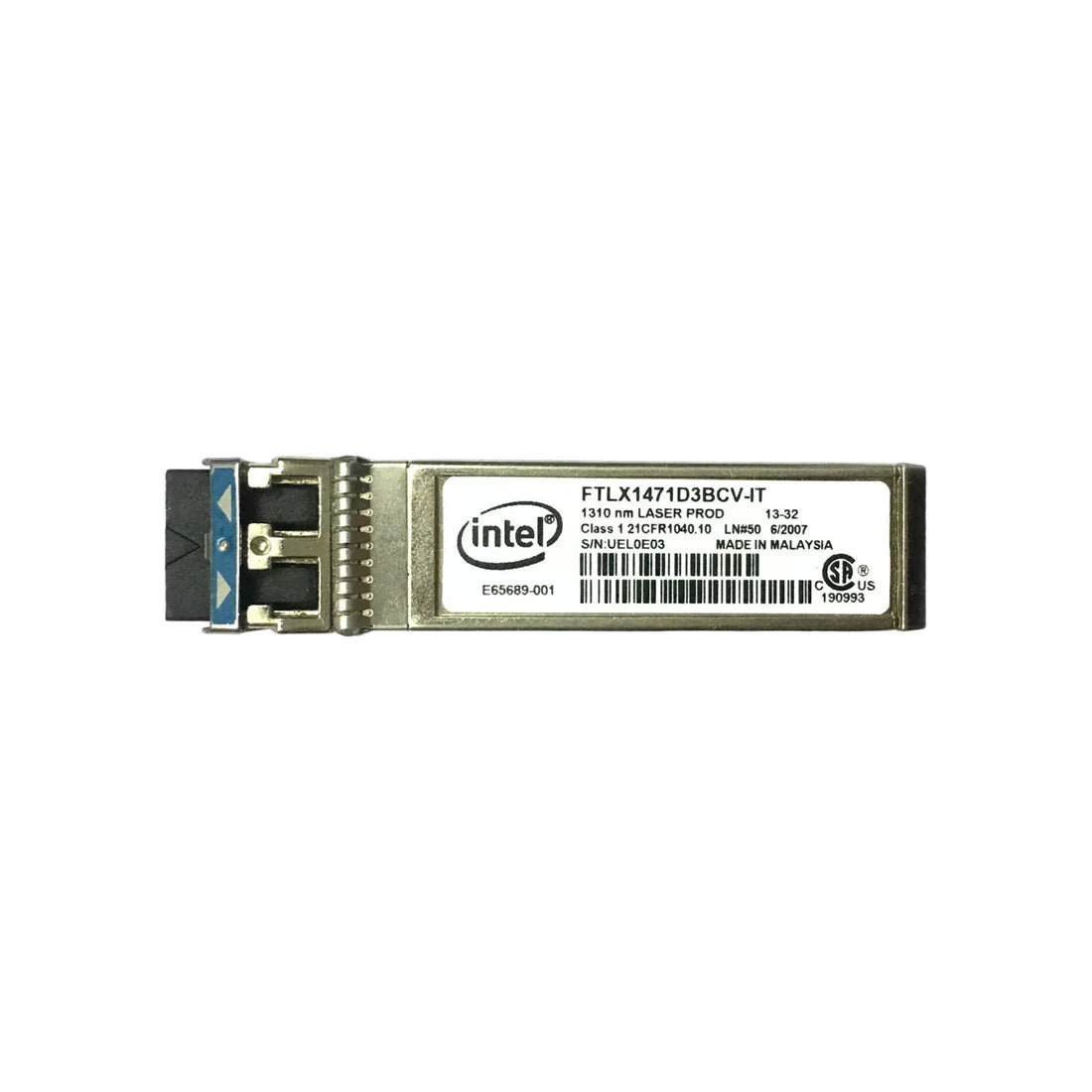 Intel FTLX1471D3BCV-IT Dual Rate 10GBase-LR 1310nm SFP+ Optical Transceiver F/s 主圖