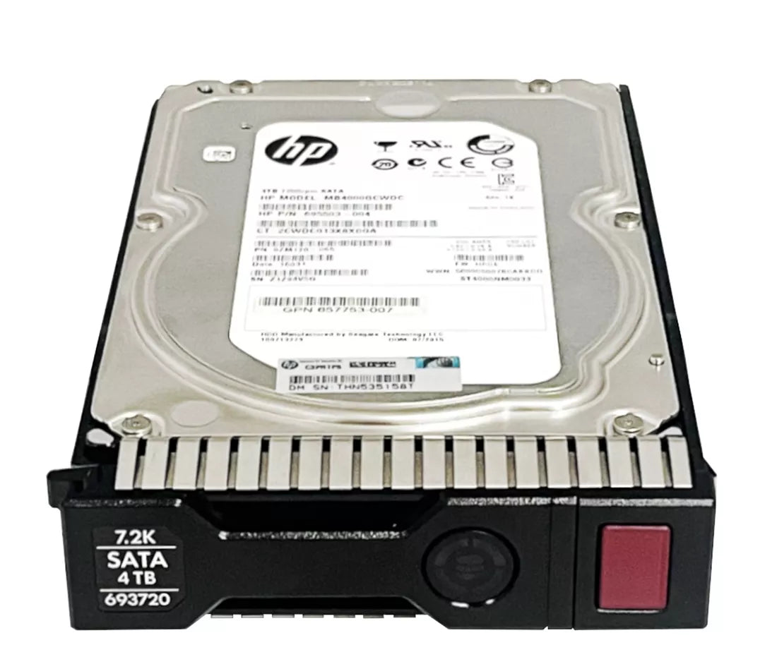 HP 695996-003 Midline 4TB 6G 7.2k 3.5Inch SATA Sc Hdd | USED